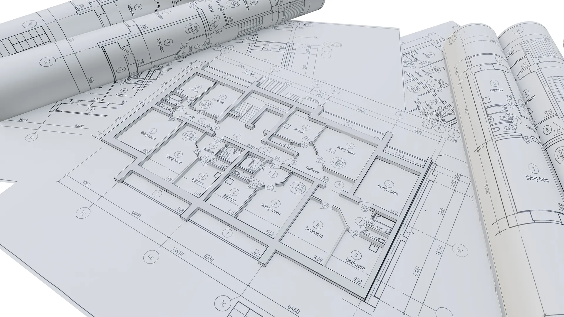 Qoterie preconstruction floor plan and permit planning image